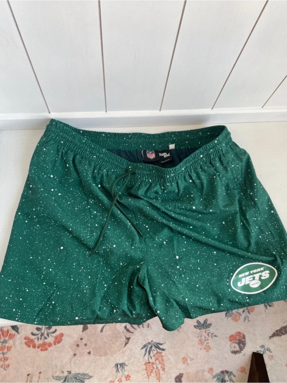 NFL New York Jets Green Speckle Men’s 
Athletic Shorts